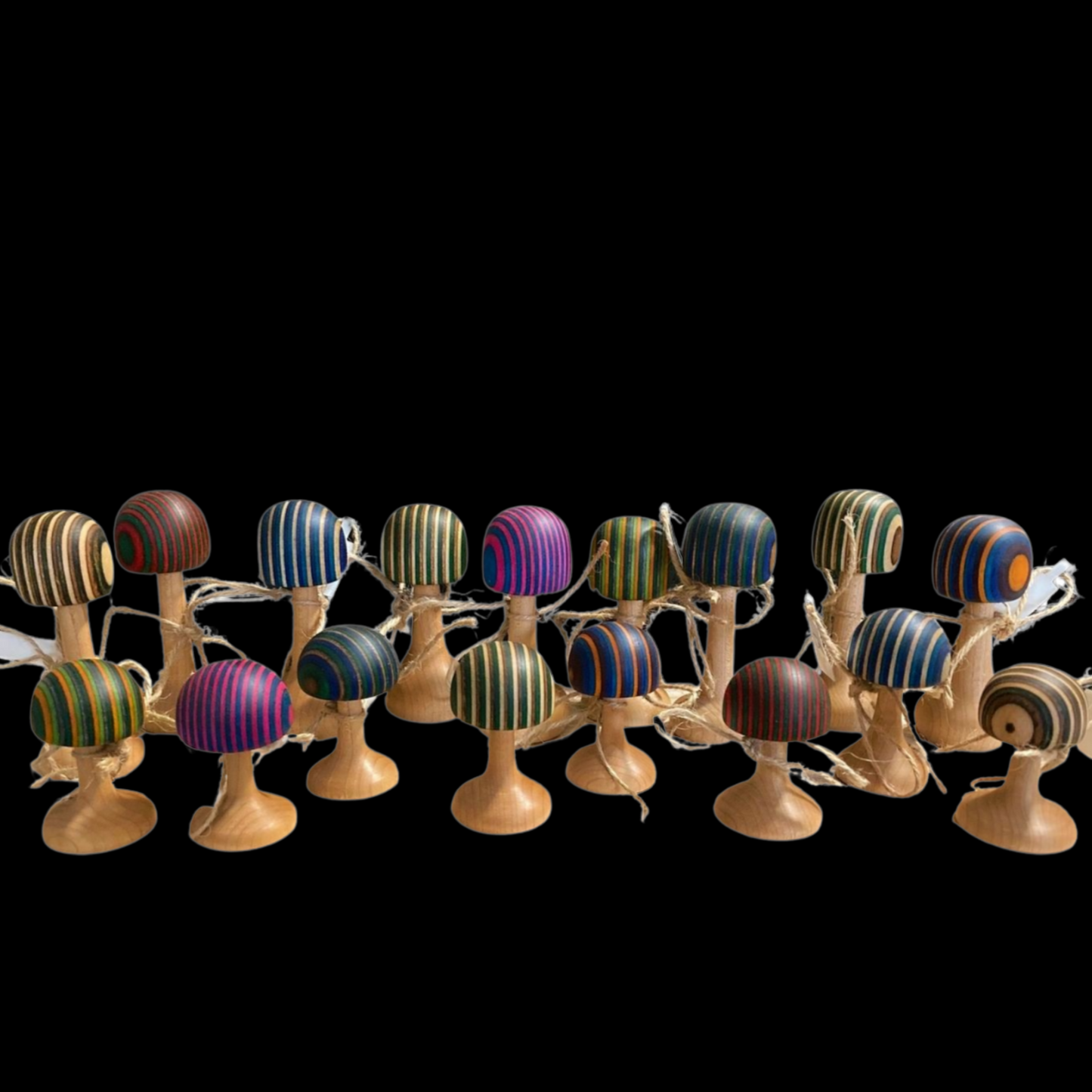 Wooden mushrooms