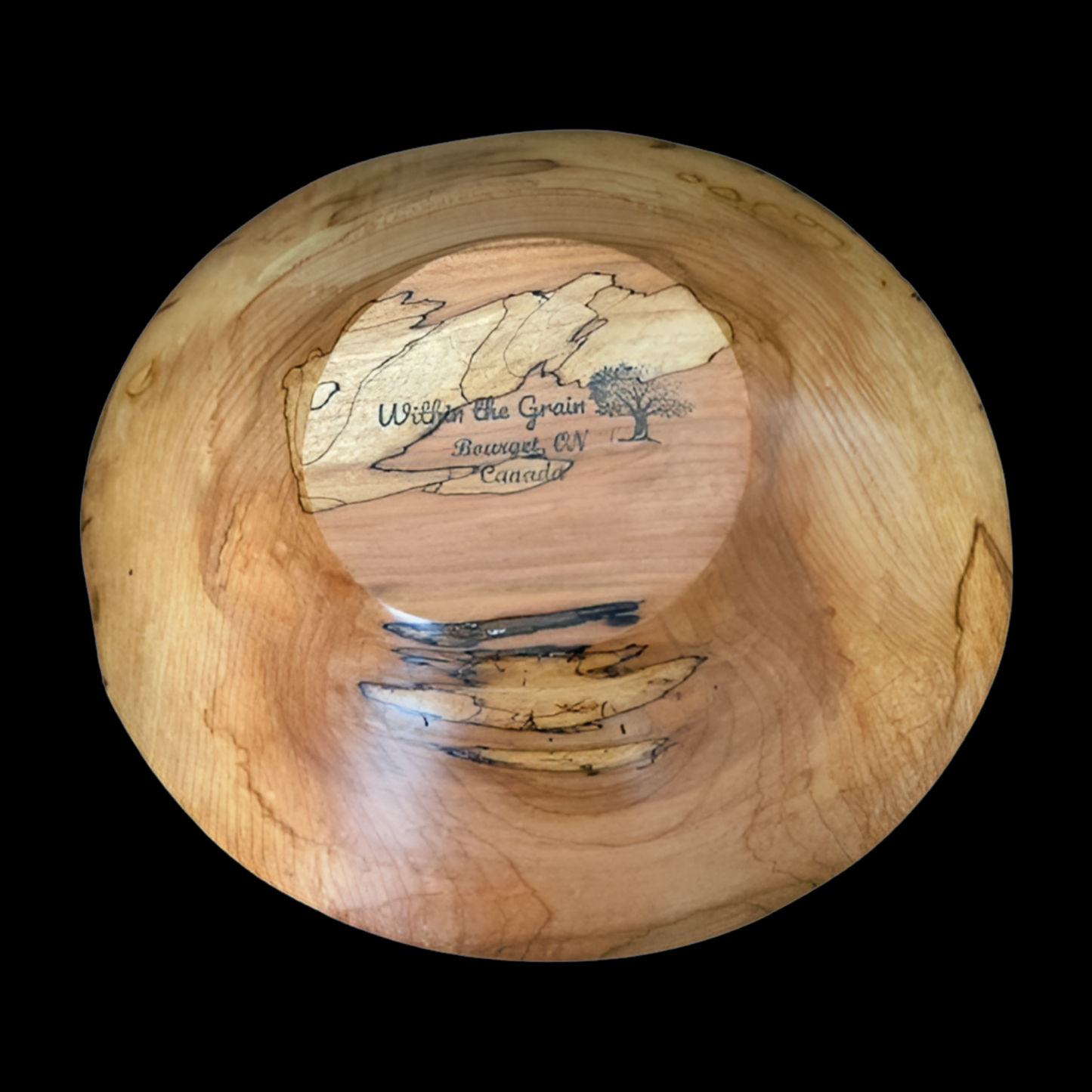 Spalted red maple bowl