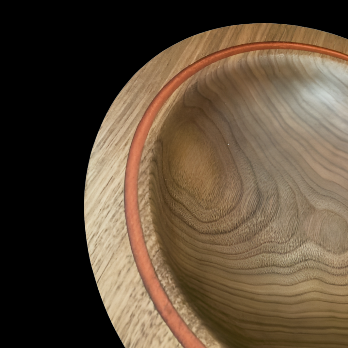 Walnut bowl with epoxy inlay