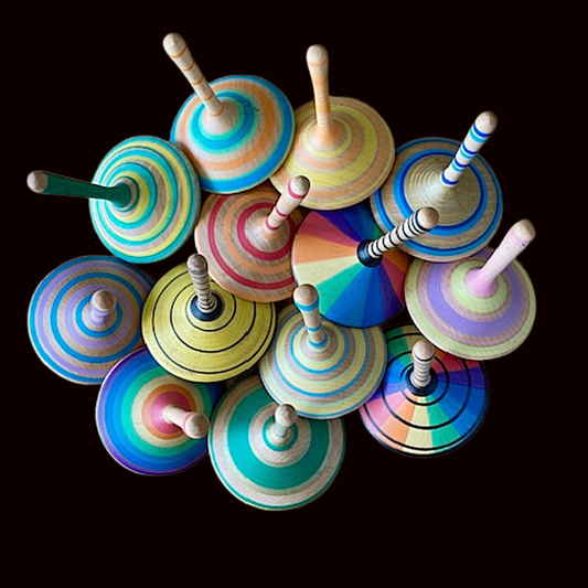Hand-painted Spinning Tops