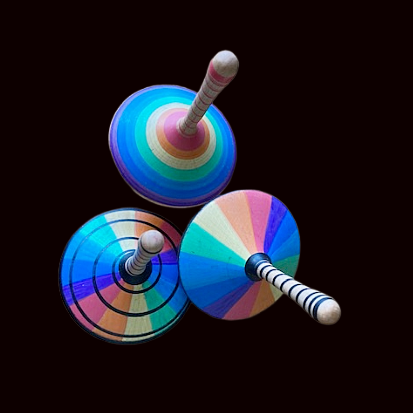Hand-painted Spinning Tops