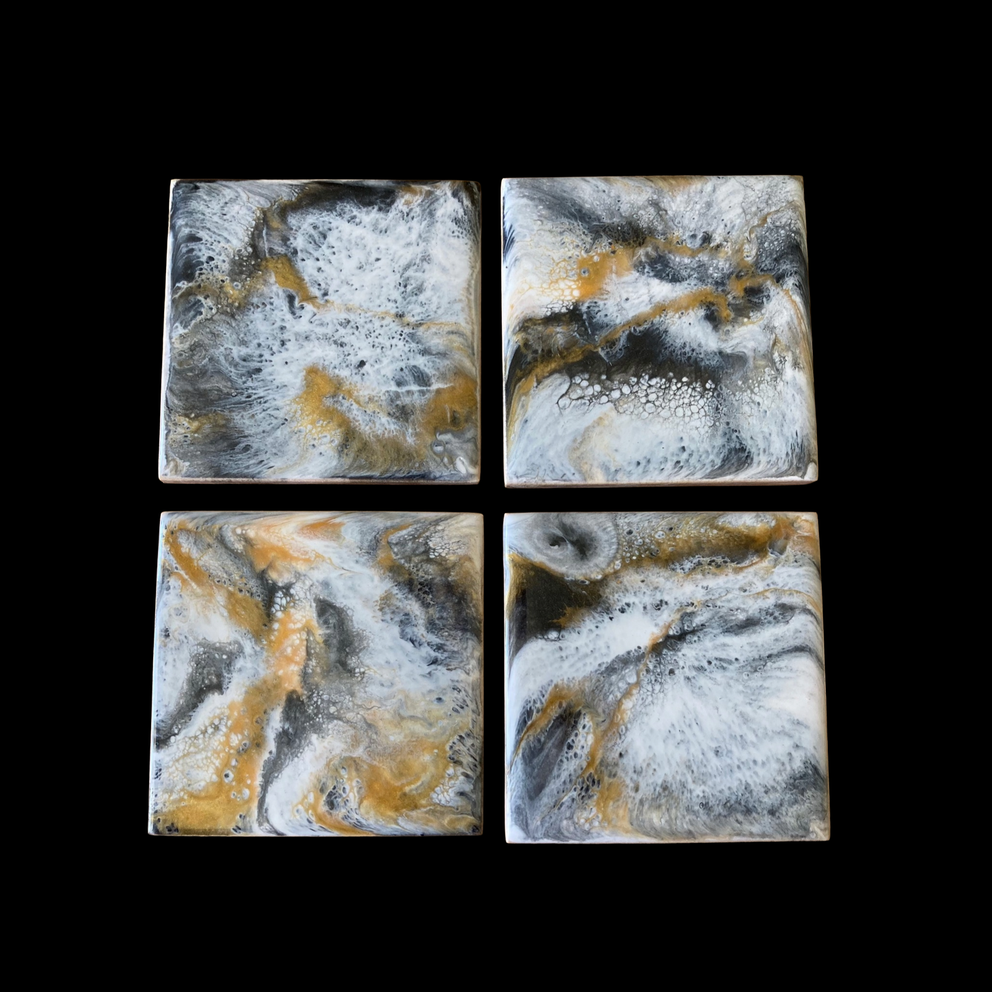 Epoxy-maple coasters