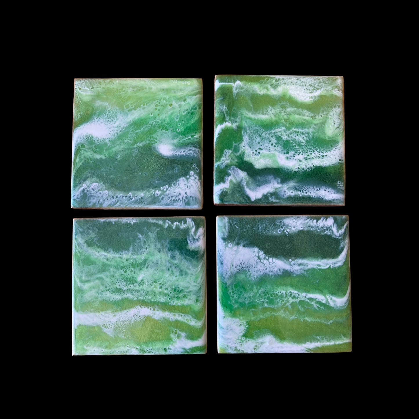 Epoxy-maple coasters