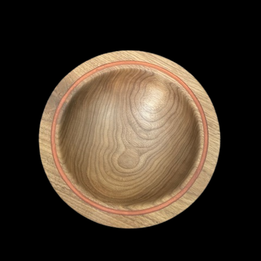 Walnut bowl with epoxy inlay